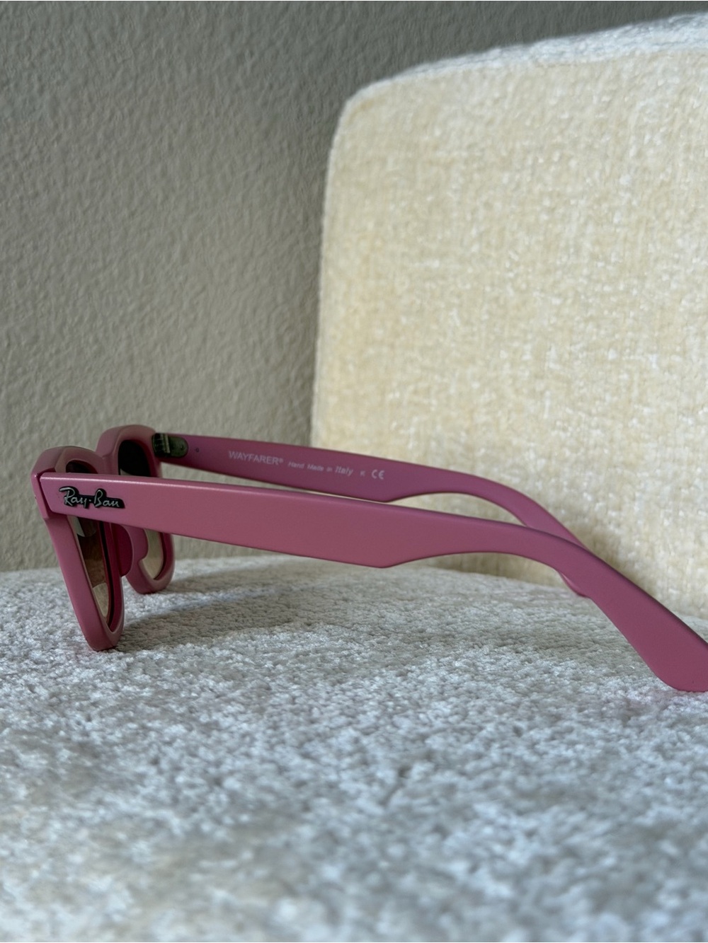 Matte Pink Ray-Ban Wayfarer Sunglasses - Picture 8 of 14